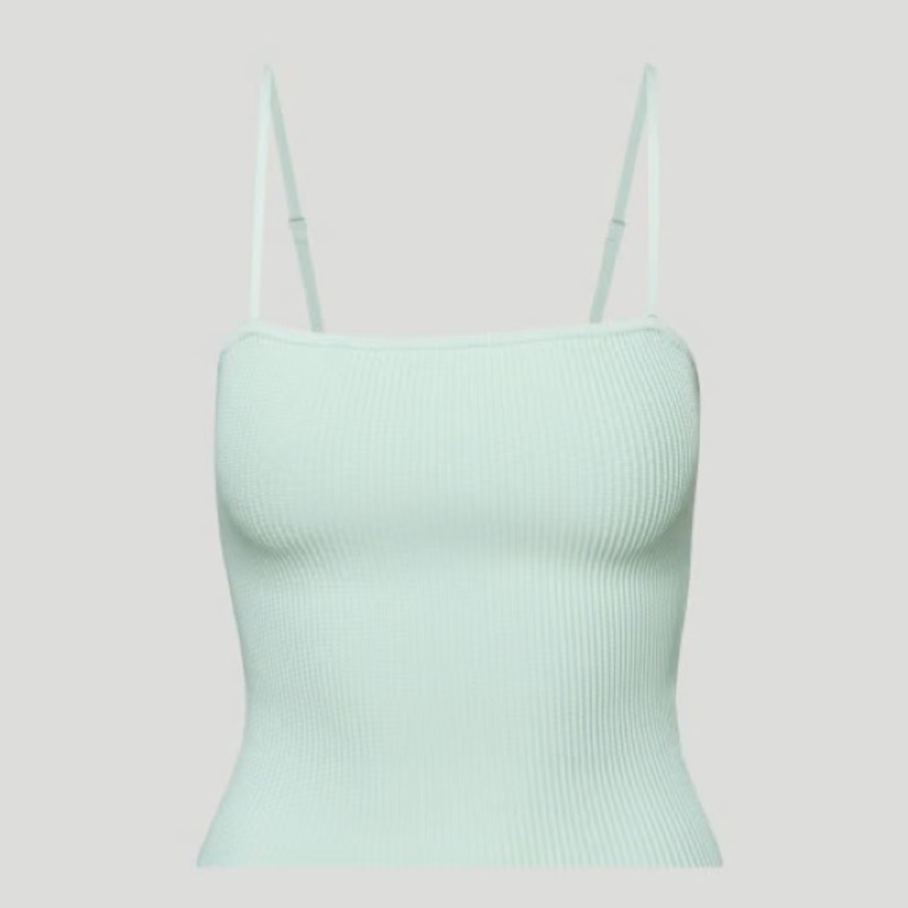 Aritzia Babaton Sculpt Knit Cami Tank in Subtle Mint